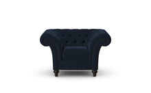 Load image into Gallery viewer, Milano Chesterfield Club Blue Amalfi Velvet handmade