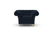 Load image into Gallery viewer, Milano Chesterfield Club Blue Amalfi Velvet handmade