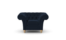 Load image into Gallery viewer, Milano Chesterfield Club Blue Amalfi Velvet handmade