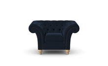 Load image into Gallery viewer, Milano Chesterfield Club Blue Amalfi Velvet handmade