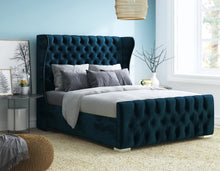 Load image into Gallery viewer, Romana Bed Cobalt Boutique Velvet