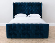 Load image into Gallery viewer, Romana Bed Cobalt Boutique Velvet