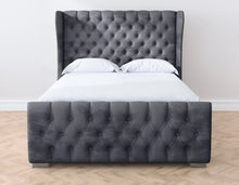 Load image into Gallery viewer, Romana Bed Grey Boutique Velvet