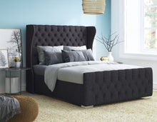 Load image into Gallery viewer, Romana Bed Charcoal House Linen