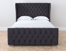 Load image into Gallery viewer, Romana Bed Charcoal House Linen