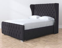 Load image into Gallery viewer, Romana Bed Charcoal House Linen