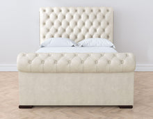 Load image into Gallery viewer, Almond Amalfi Velvet Duchess Bed