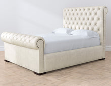 Load image into Gallery viewer, Almond Amalfi Velvet Duchess Bed