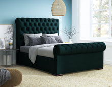 Load image into Gallery viewer, Emerald Amalfi Velvet Duchess Bed