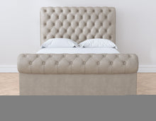 Load image into Gallery viewer, Mink Amalfi Velvet Duchess Bed