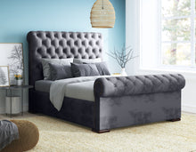 Load image into Gallery viewer, Grey Boutique Velvet Duchess Bed