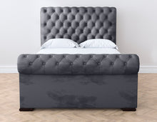 Load image into Gallery viewer, Grey Boutique Velvet Duchess Bed