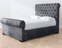 Load image into Gallery viewer, Grey Boutique Velvet Duchess Bed