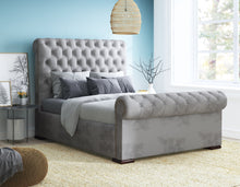 Load image into Gallery viewer, Silver Boutique Velvet Duchess Bed