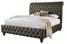 Load image into Gallery viewer, Grey Vegan Leather Milano Bed