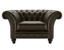 Load image into Gallery viewer, Milano Chesterfield Club Chocolate Bolero Leather handmade