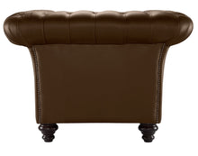 Load image into Gallery viewer, Milano Chesterfield Club Dark Saddle Bolero Leather handmade