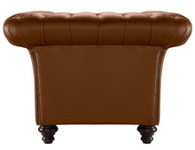 Load image into Gallery viewer, Milano Chesterfield Club Tan Bolero Leather handmade