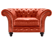 Load image into Gallery viewer, Milano Chesterfield Club Vermilion Lustro Leather handmade