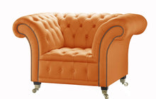 Load image into Gallery viewer, Venetia Chesterfield club Orange House Leather