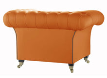 Load image into Gallery viewer, Venetia Chesterfield club Orange House Leather