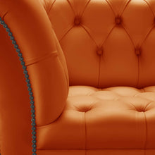 Load image into Gallery viewer, Venetia Chesterfield club Orange House Leather