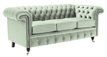 Load image into Gallery viewer, Savoy Chesterfield Sofa Sky Allure Velvet