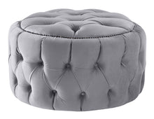 Load image into Gallery viewer, Nuvol Footstool Silver Boutique Velvet