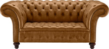 Load image into Gallery viewer, Venetia Chesterfield Sofa Buckskin Old English Leather
